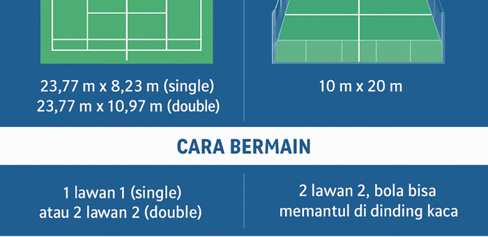 Lapangan Tenis vs. Lapangan Padel: Apa Bedanya? Mana yang Lebih Cocok untuk Anda?